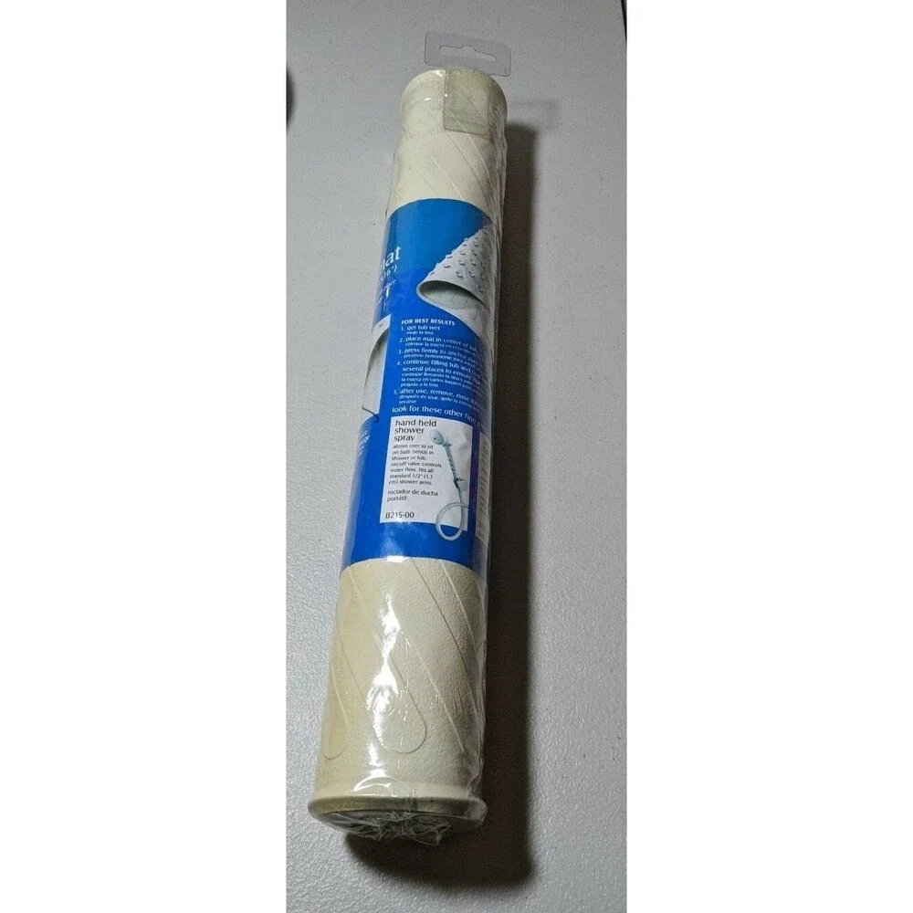 Carex 28 x 16 Bathtub Mat White, slip-resistant surface Sealed